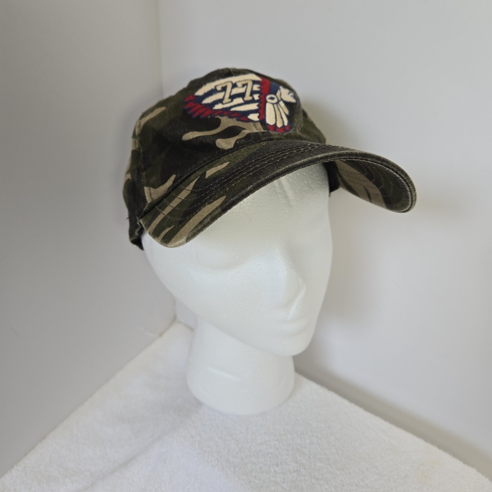 Nu-Fit American Eagle Outfitters Cap S/M Embroidered Indian Chief 77 Camo